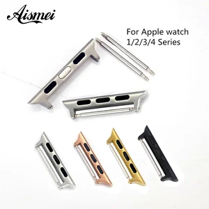 Соединительный адаптер для Apple Watch band iwatch series 4 3 2 1, Аксессуары для ремешка из нержавеющей стали, 42 мм 38 мм 40 мм 44 мм