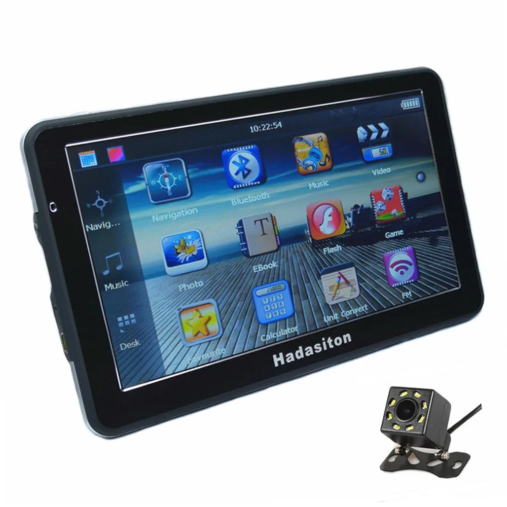 Горячая 7 &quotсенсорный экран автомобильный gps навигатор 256 M/8 GB SAT NAV CPU800M FM