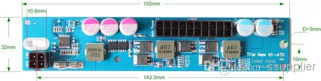 PICO BOX Новый X1-ATX DC-ATX постоянного тока ATX PSU 12 В 150 Вт-200 Вт источник питания для ПК ITX