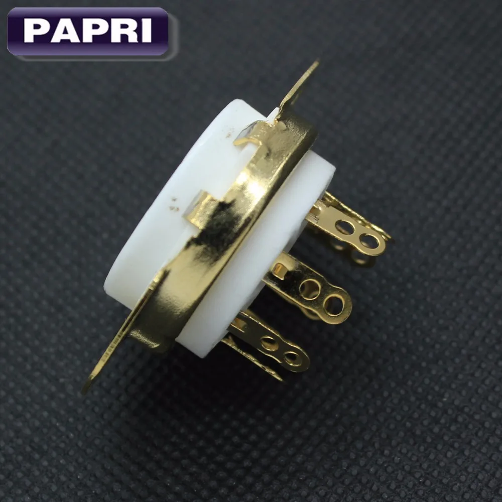 PAPRI трубчатый разъем для KT88 EL34 274B 6V6 K8A керамический позолоченный 8 контактный