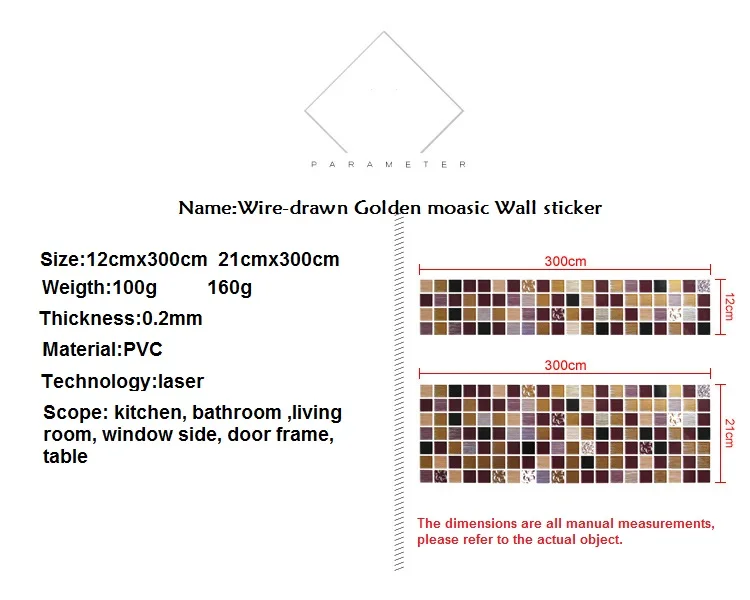Самоклеящаяся настенная бумага стикер в скандинавском стиле для плитки кухни