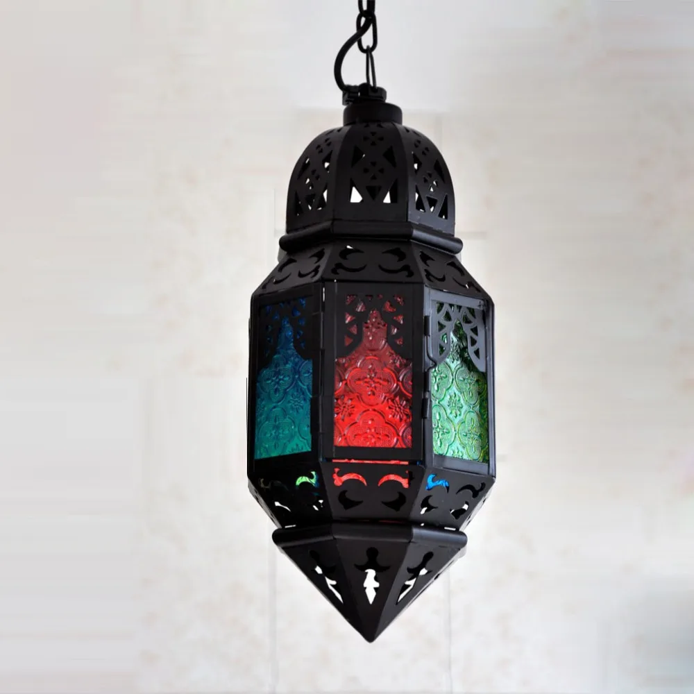 Марокканский традиционный подвесной светильник на цепочке для прихожей