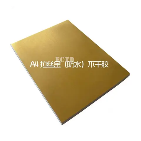 Глянцевый Золотой самоклеящийся ярлык A4 для лазерной печати, только 50 листов