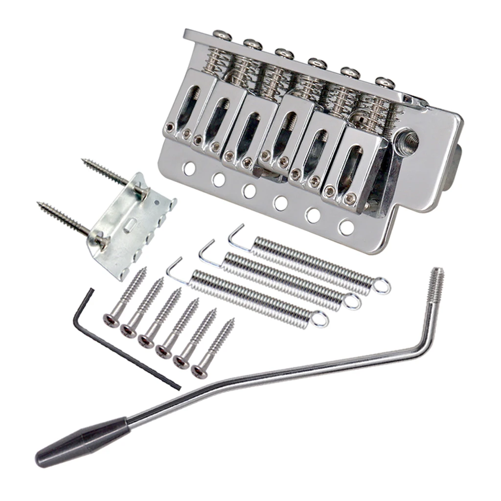 

Sliver 6 Single Left Handed Guitar Locking Tremolo Bridge Assembly With Whammy Bar For Strat ST Squier SQ Guitar Replacement