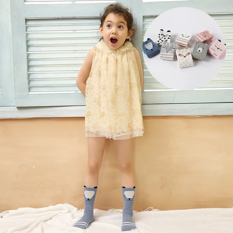 Носки нескользящие для мальчиков и девочек 4-6 лет теплые носки с 3D изображением