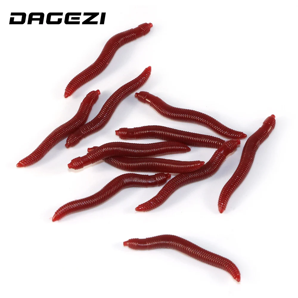 Приманки DAGEZI с запахом красного червя 4 см Мягкая приманка для карпа
