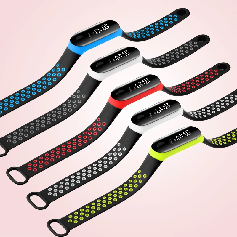 Спортивный ремешок BOORUI для miband 3 силиконовые ремешки смарт-часов сменные