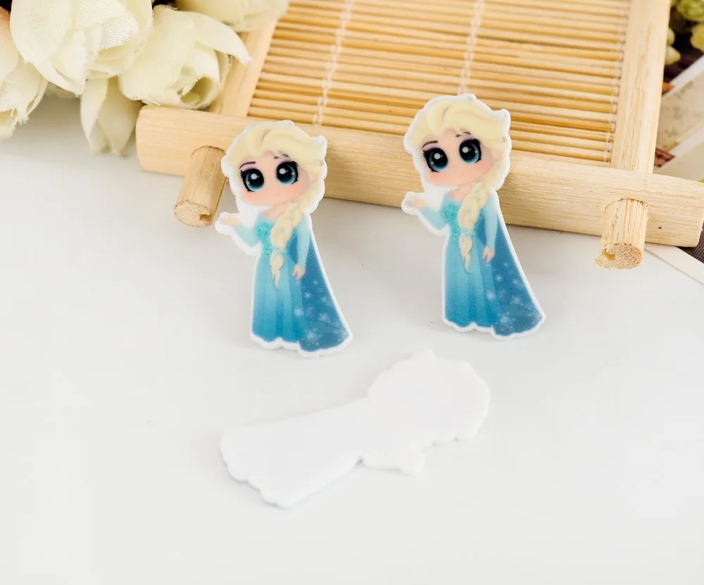 Сестра каваи Эльза королева домашний сад фигурки украшения плоская задняя часть