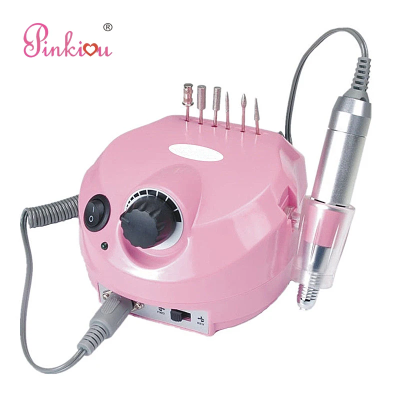 Pinkiou Electric Nail Drilling Set Cutter For Manicure With Nail File Bits Pen Holder For Nails Art