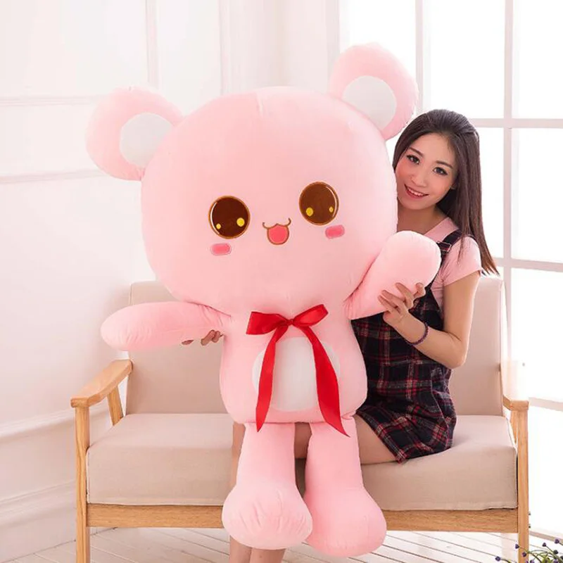 Мягкая плюшевая игрушка Miss Bear кукла с галстуком бант пара медведей подушка в виде