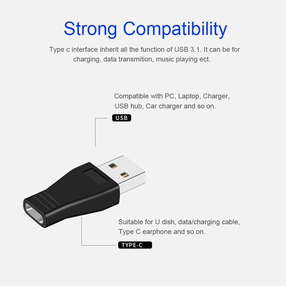USB к адаптеру type C 3 1 мужчин и женщин типа Кабельные конвертеры зарядки передачи