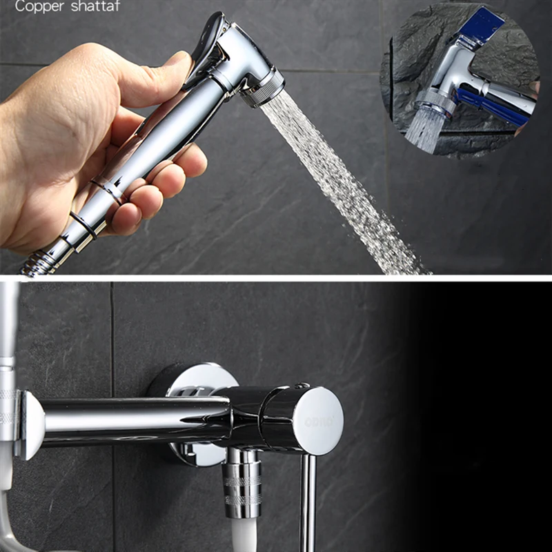 Bathroom Toilet Bidet Sprayer Faucet Set Handheld Brass Shattaf Mixer Kit 1.5 Meter Shower Hose Chrome | Обустройство дома