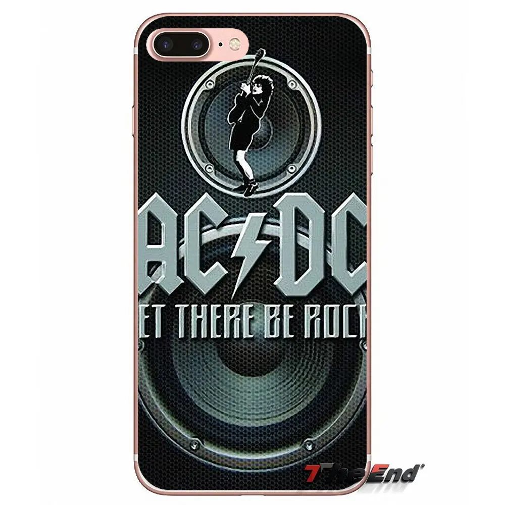 Mobile Phone Cover For iPhone X 4 4S 5 5S 5C SE 6 6S 7 8 Plus Samsung Galaxy J1 J3 J5 J7 A3 A5 2016 2017 AC DC Heavy Metal Music | Мобильные