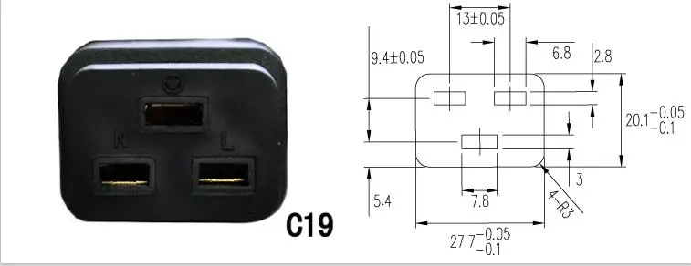 IEC 60320 C14 к C19 расширение Мощность шнуры, позволит вам подключить устройство с C20 на входе в C13 сосуд, 1,8 м