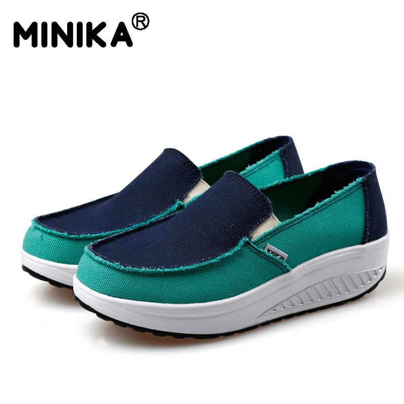 Minika/Модная женская обувь для похудения на танкетке Повседневная дышащая