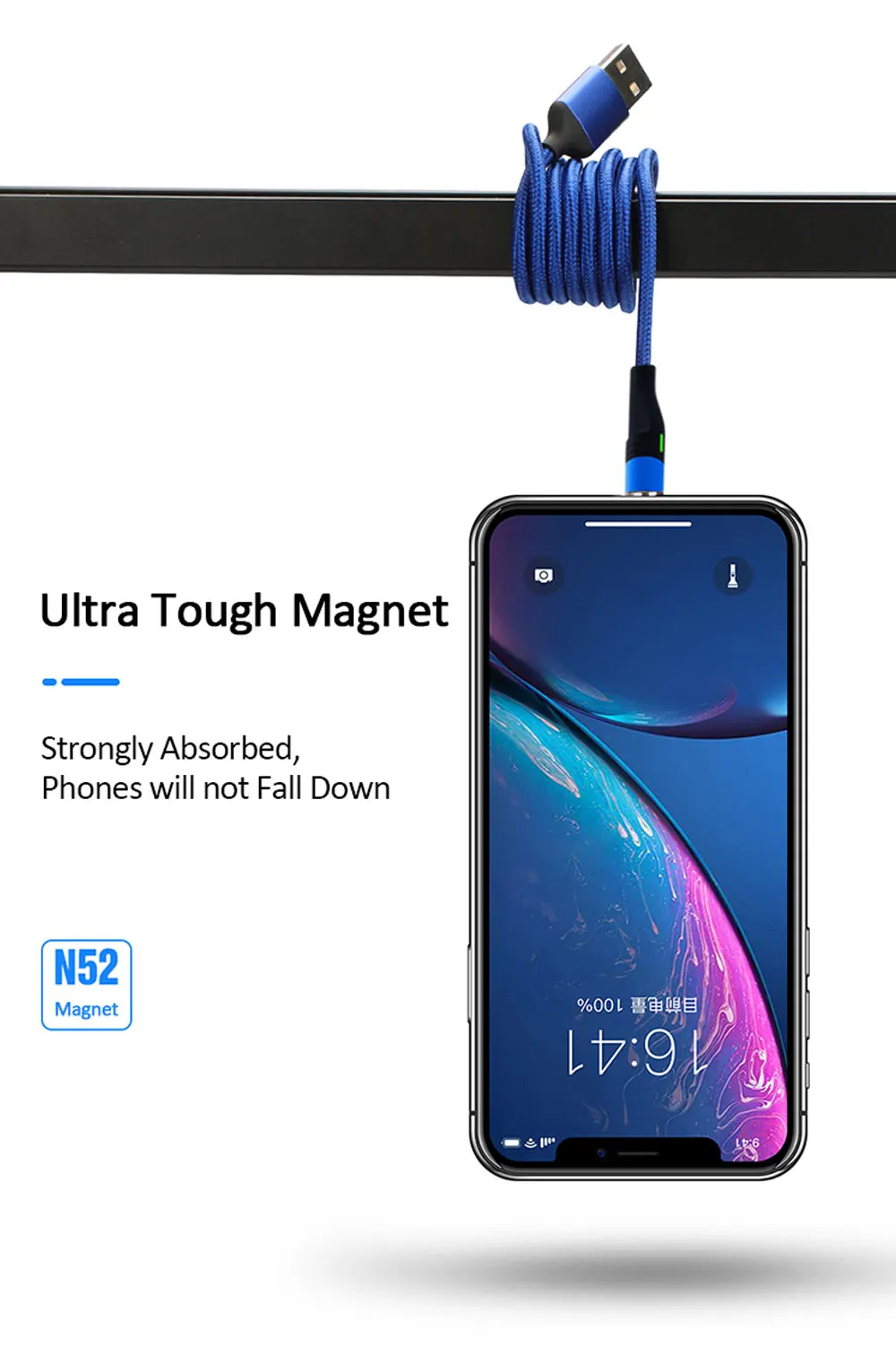 VOXLINK 1 м светодиодный магнитный USB кабель для iPhone Xs 6 и USB TypeC кабель и Micro USB нейлоновая оплетка для samsung Xiaomi huawei USB C