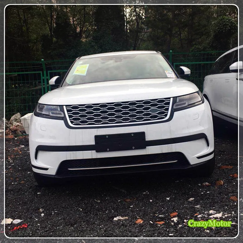 Для низкого оборудования! Для Land Rover Range Rover Velar внешняя стальная матовая Передняя Накладка на решетку 1