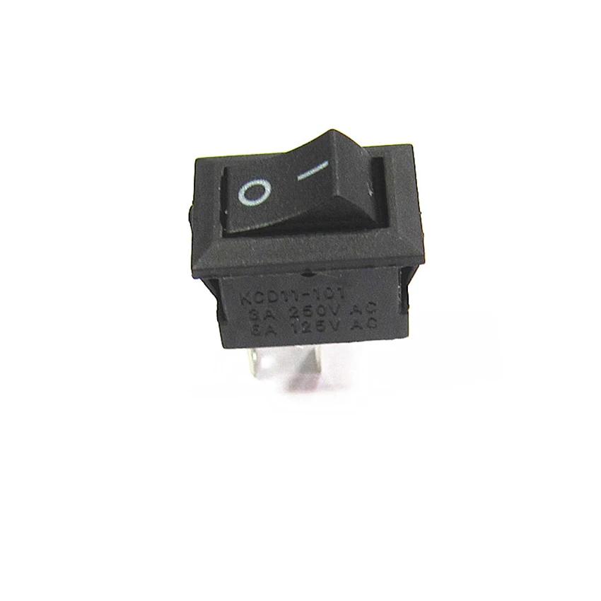 5 шт./компл. тонкий Тумблер 10*15 мм AC 3A/250V 6A/125V 2-контактный красный черный вкл/выкл I/O