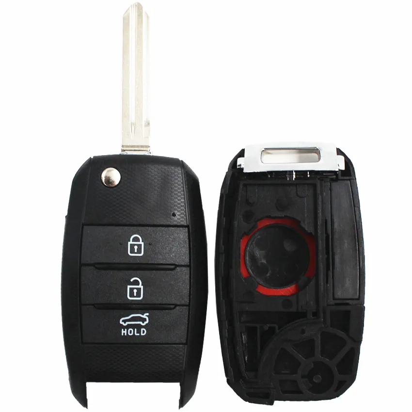 Новый складной чехол-книжка для ключа дистанционного управления с 3 кнопками Kia