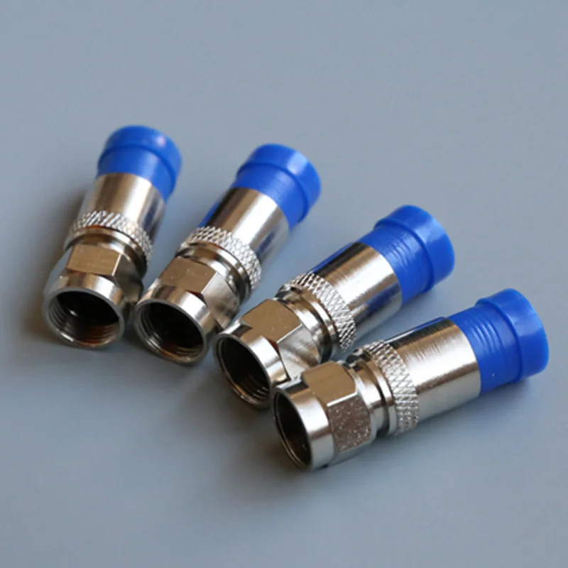 10 шт./лот коннектор коаксиальный Компрессионный фитинг уплотнительный кабель F RG6