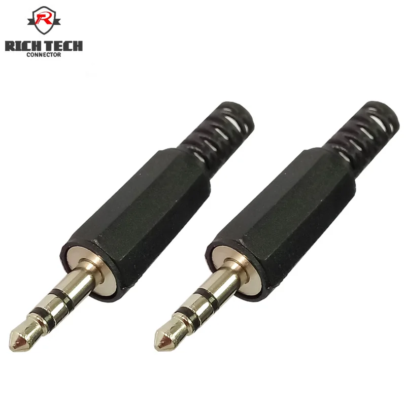 8 шт. штекеры для наушников 3 5 мм с черным пластиковым корпусом|plug connector|plug 3.5plug