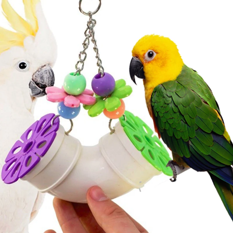 Lovebird попугай Какаду в африканском стиле серый попугай Какаду игрушка многоцветная птица жевательные качели игрушки для кормушки