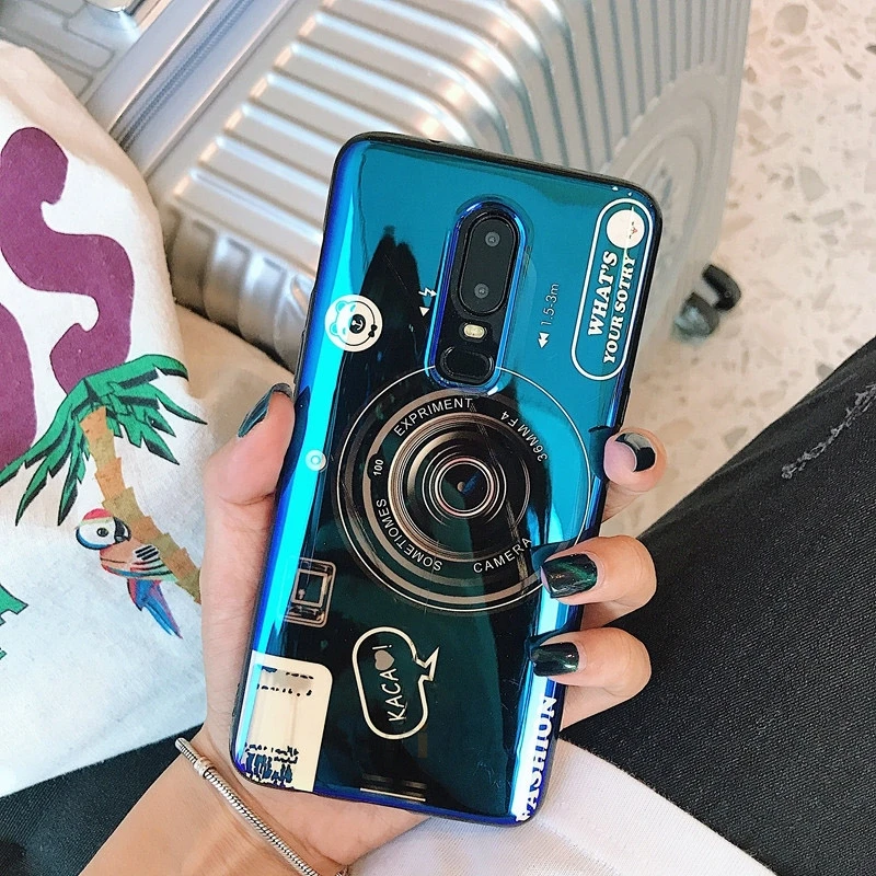 Милый чехол для телефона с парой камер oneplus 6 5 t one plus stand grip tpu силиконовые чехлы coque