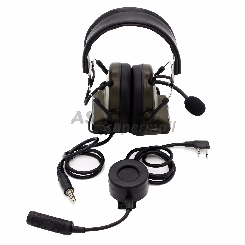 XQF Z Tactical H50 охотничья игра наушник водонепроницаемый большой PTT гарнитура для Kenwood радио Baofeng UV-5R Wouxun TH-UV3R рация