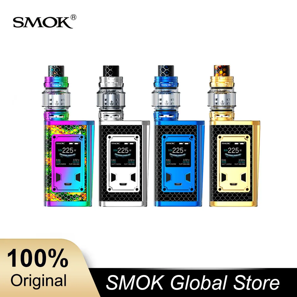 Набор SMOK Majesty роскошное издание 225 Вт Vape Kit испаритель 8 мл/2 мл TFV12 Prince tank углеродное