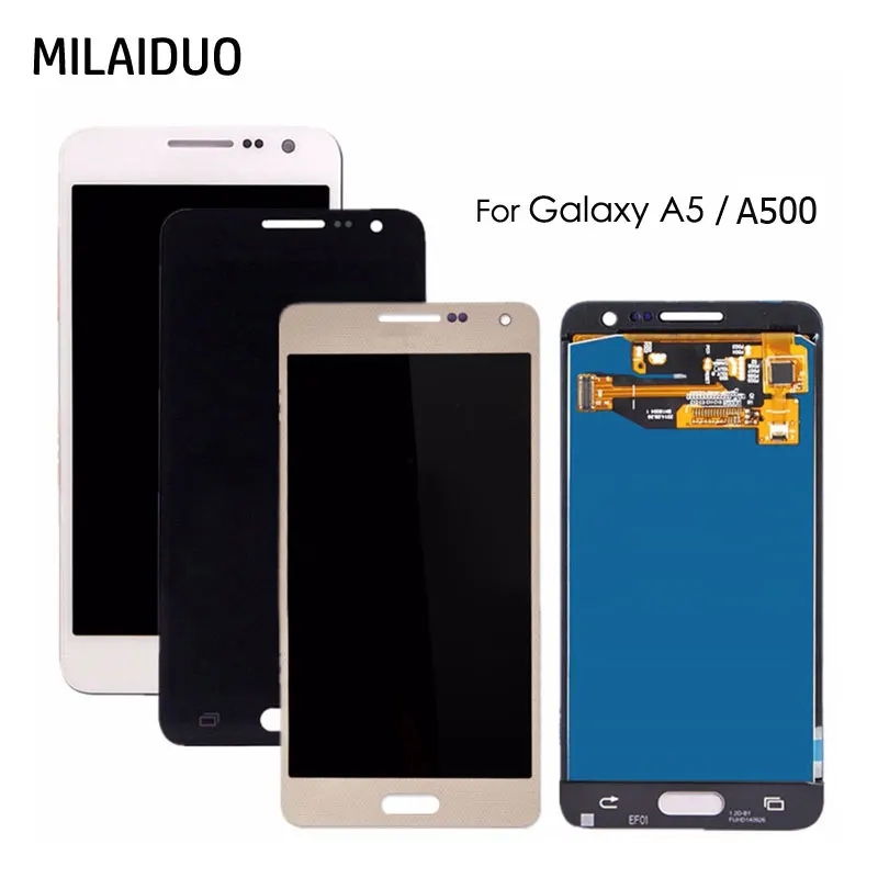 AMOLED для SAMSUNG GALAXY A5 2015 A500 A500F A500FU A500M A500Y A500FQ ЖК дисплей OLED сенсорный дигитайзер экран