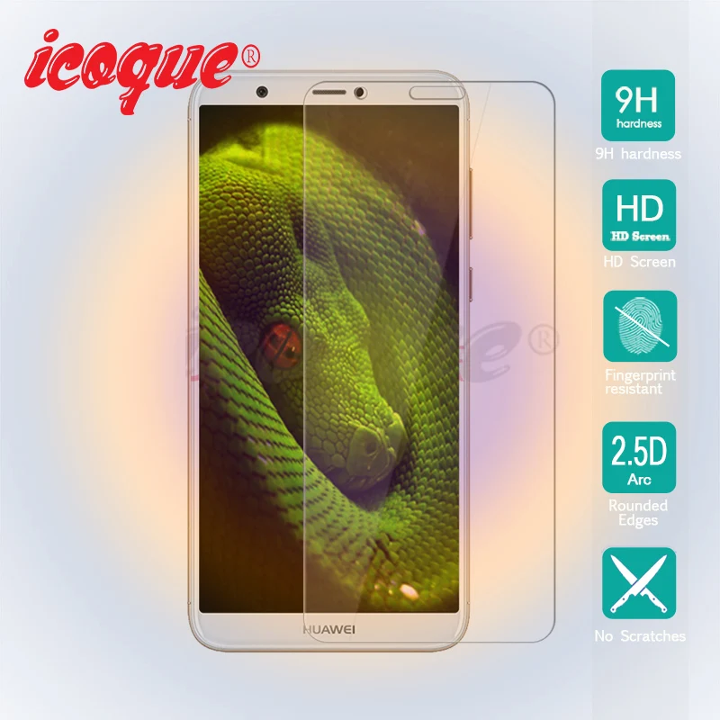 Закаленное стекло Icoque 9H 2.5D для Huawei P Smart Защитное телефона Psmart защита экрана|glass for
