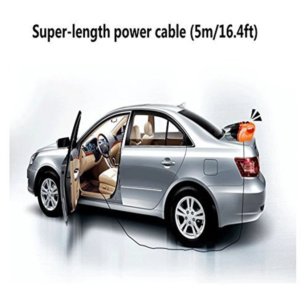 Пылесос автомобильный портативный для сухой и влажной уборки 120 Вт 12 В|car vacuum cleaner