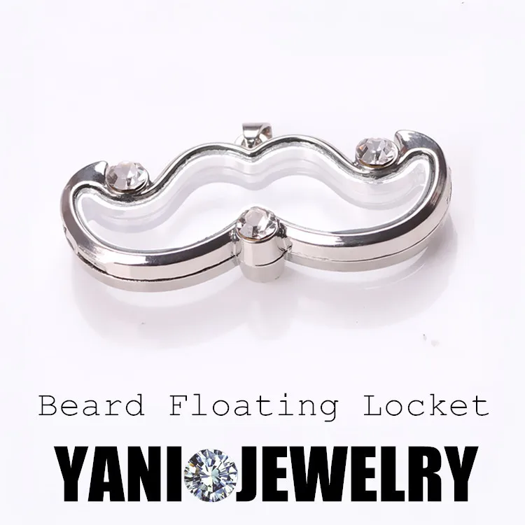 Beard 10 шт./партия Серебряный подвешиваемый кулон с цепочкой Openable медальон из магнитного стекла для шармов жизни медальон памяти - Окраска металла: Beard