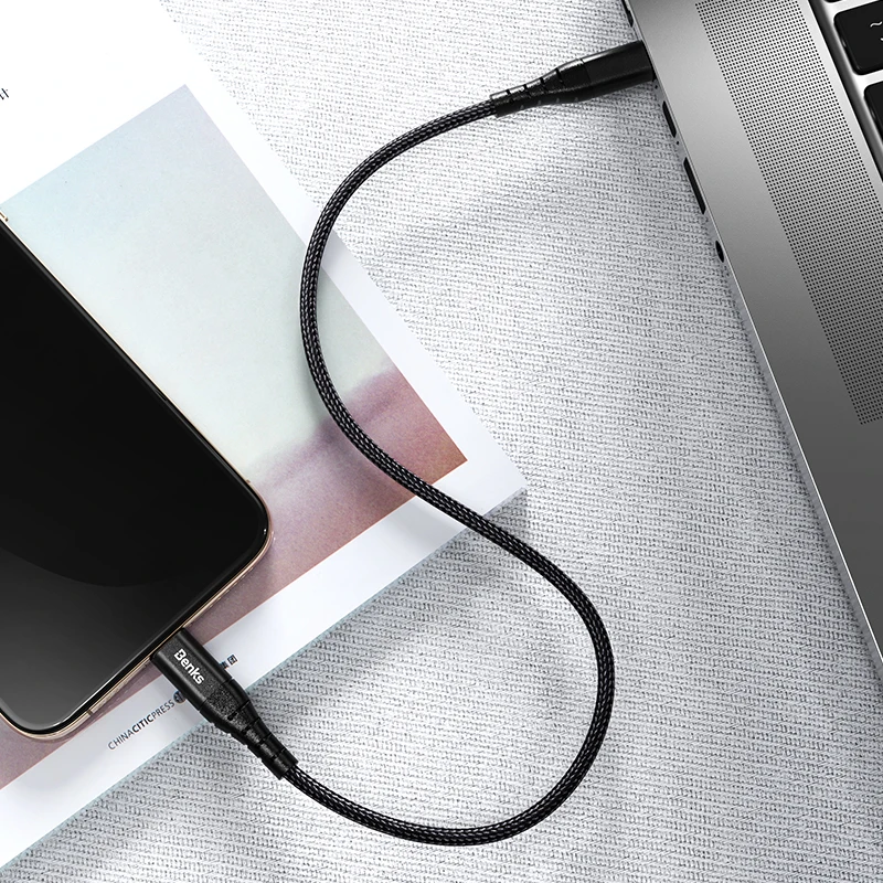 Оригинальный кабель PD для быстрой зарядки с usb type c на lightning короткий 0 25 м 1 2 18 Вт