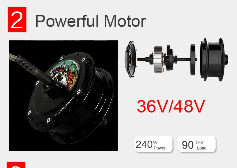 MX3.8 21 Скорость, 26 дюймов* 1,95, 36/48 V, 240 W, Алюминий оправа из сплава, для электрического велосипеда, горного велосипеда, сильный Мощность