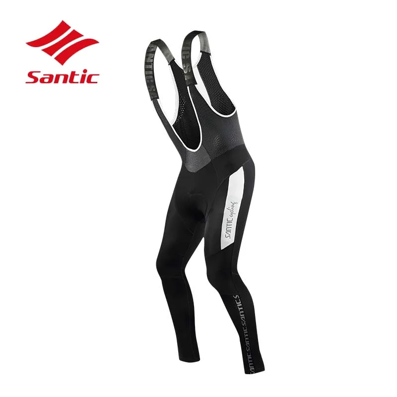 Мужские велосипедные штаны Santic 2019 теплые флисовые для горного и шоссейного