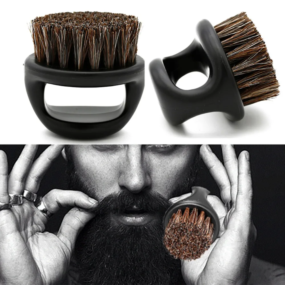 Черная ABS пластиковая щетиная щетка для бритья бороды парикмахера brosse barbe cepillo barba