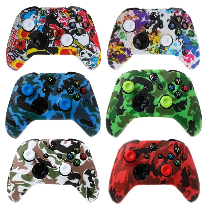 Силиконовый защитный чехол для XBox One X S контроллера камуфляжная Крышка ручки |