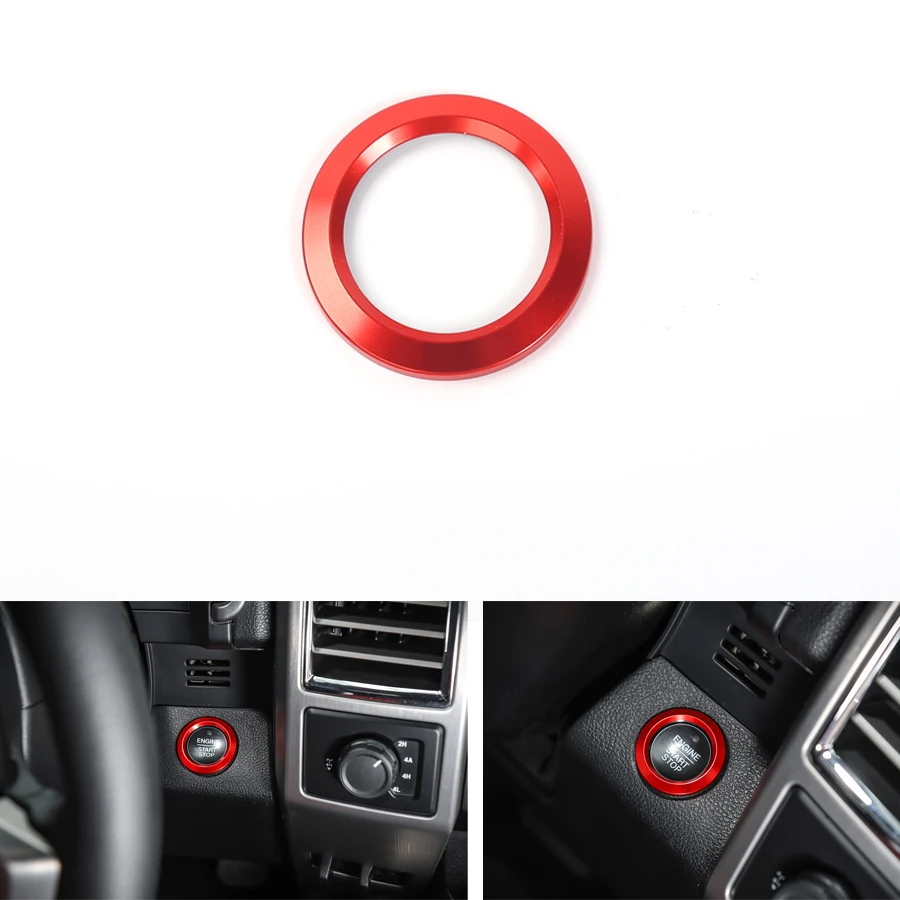 

Car Interior Engine Start Stop Button Switch Ring Cover Trim Styling Sticker For Ford F150 2015 Up