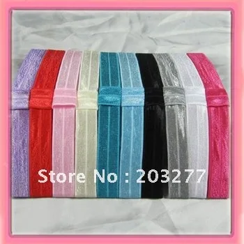 Оптовая продажа-2 см широкий Блестящий эластичный ободок для малышей 60 шт./лот 10