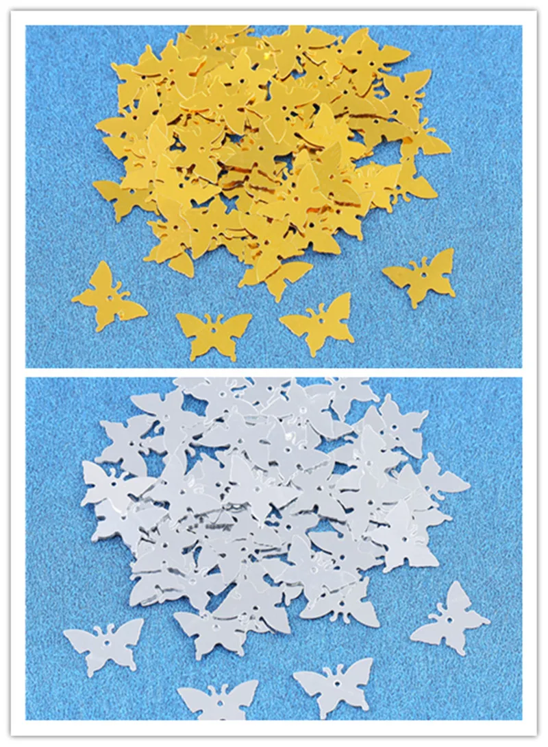 2 упаковки бабочка стол Конфетти Свадебный декор серебро и золото | Дом сад