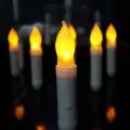Широкое использование набора из 12 пластиковых полос лампы головы пламени мерцания светодиодный свечи - Цвет: small