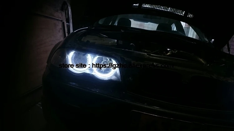 Для Lada Kalina 1119 1118 1117 119 117 2005-2013 ультра яркий дневной свет DRL CCFL ангельские глазки демон глаза комплект Теплый Белый Halo Кольцо