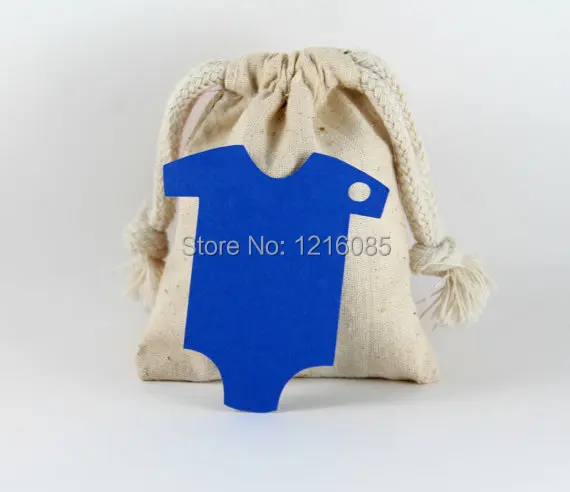 

Dark Blue Baby Shower Tags Blank Boy's Shower Favors, Die Cut Baby Suit Shaped Tags, Wish Tree, Gift Tags