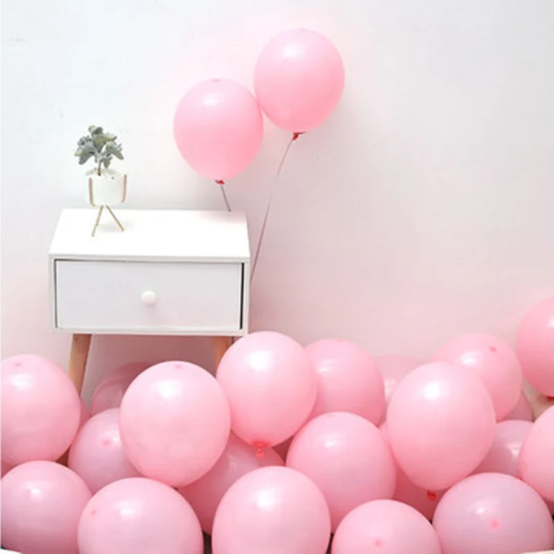 Macarons pink 12 шт., 2,3 г, розовые, белые, 2,8 г, прозрачные воздушные шары, латексные гелиевые шары для вечеринки в честь Дня Рождения, принадлежности для детского душа, свадебные декоративные воздушные шары - Цвет: Macarons pink