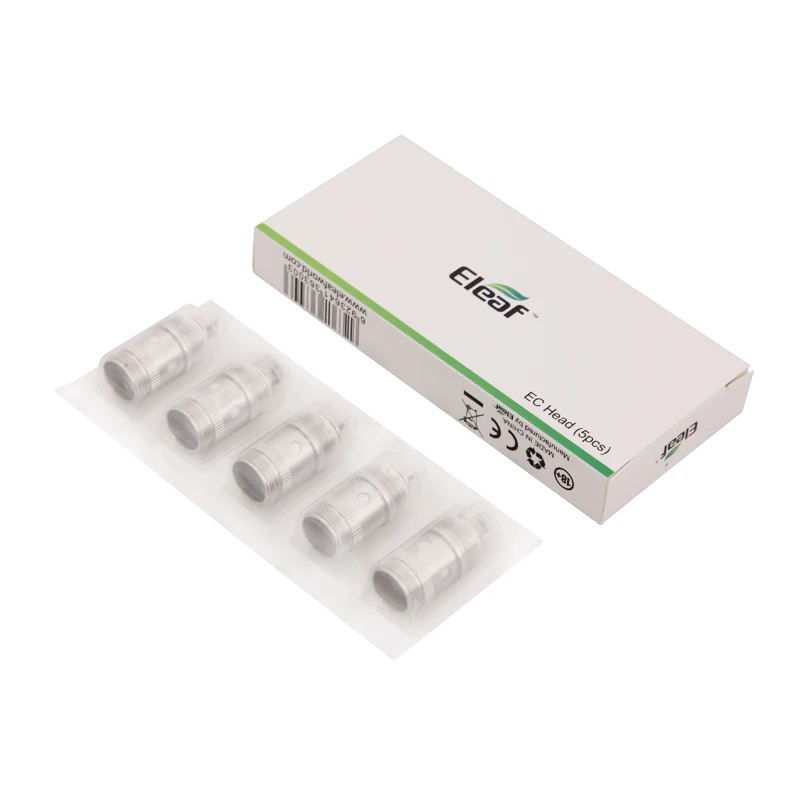 5 шт./лот,, Eleaf EC головка атомайзера, катушка 0.3ом 0.5ом, органический хлопок, фитиль, катушка, чистый вкус, головка для iJust 2& Melo, Атомайзер