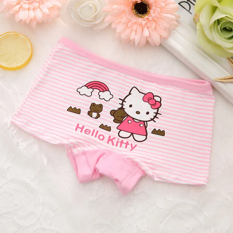 4 штуки в партии детские трусики рисунок Hello Kitty под брюки семейные трусы их хлопка