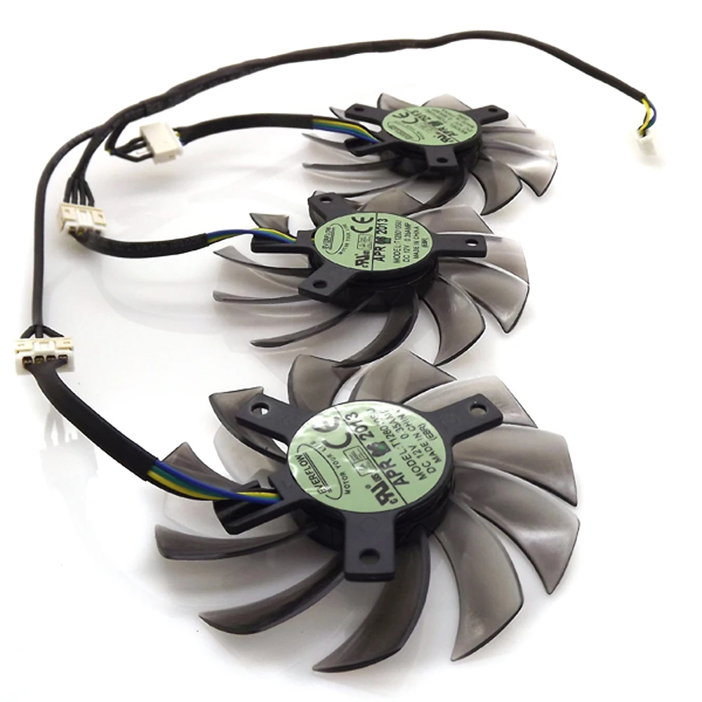 Новый вентилятор для видеокарты Gigabyte GV-N980 N960 N970 G1 GAMING WF3 OC 3 шт./Лот T128010SU 75 мм 12 В