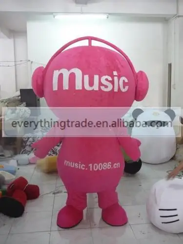 Hot sale 2014 Adult cartoon character pink music doll Mascot Costume fancy dress party costumes adult size | Тематическая одежда и