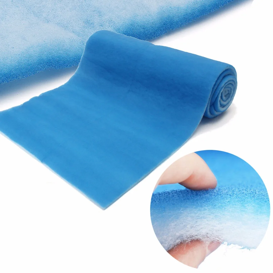 

Polyester Fiber Air Filter 20mm Thickness Paint Shop Car Spray Booth Air Filter Material Extraction Panel Blue/White Waterproof